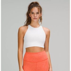 Lululemon Energy High-Neck Longline Bra in White